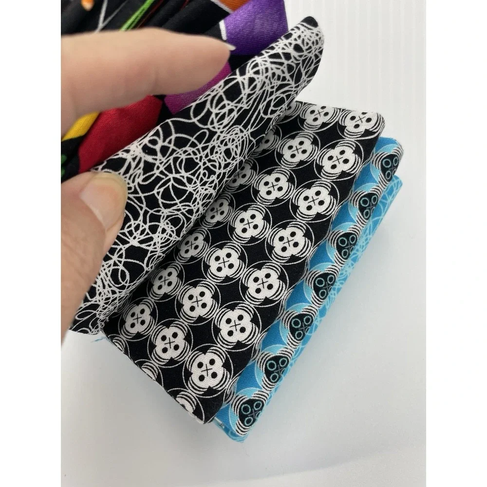 Benartex Sewing Prints 10 Fat Quarters Cotton Fabric Blues Black - New‎ Bundle